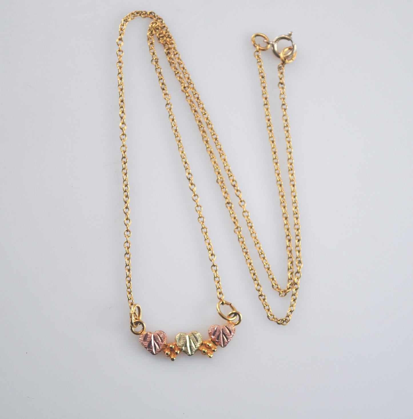 10K Gold Heart Choker Necklace