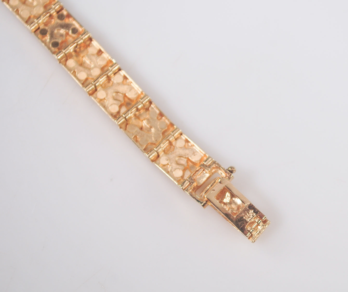 14K Gold Nugget Bracelet