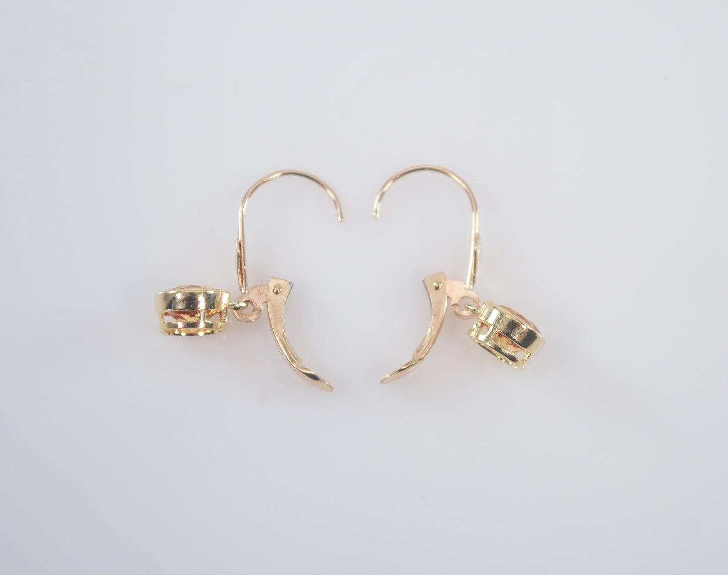 14K Gold Citrine Earrings