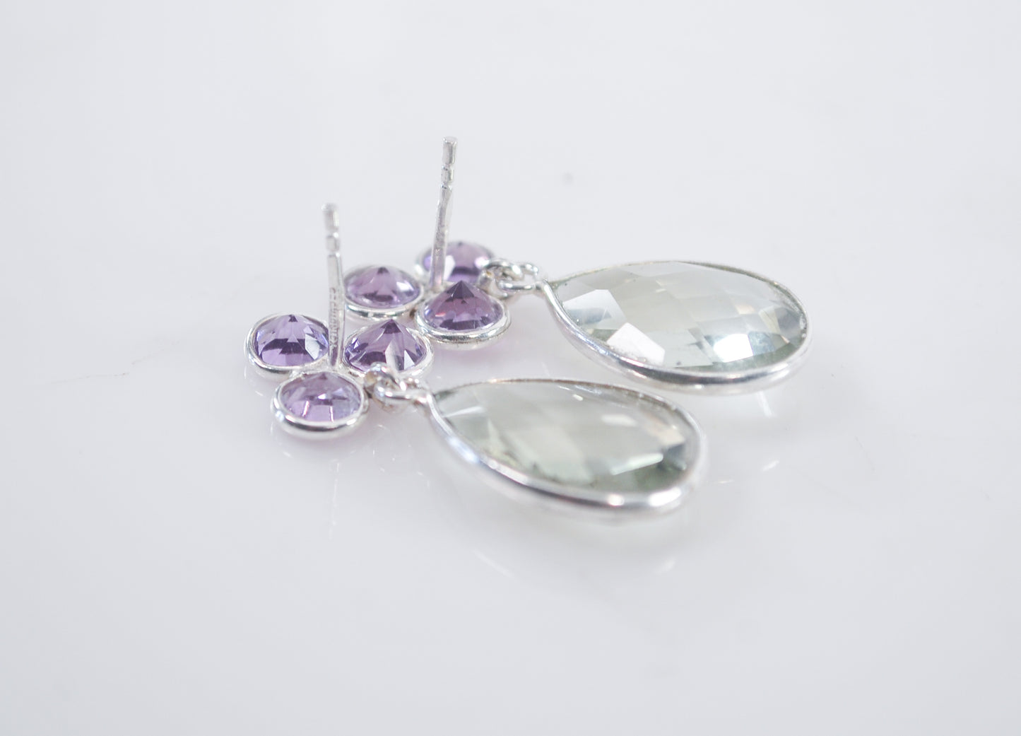 YS India 925 Amethyst Prasiolite Earrings