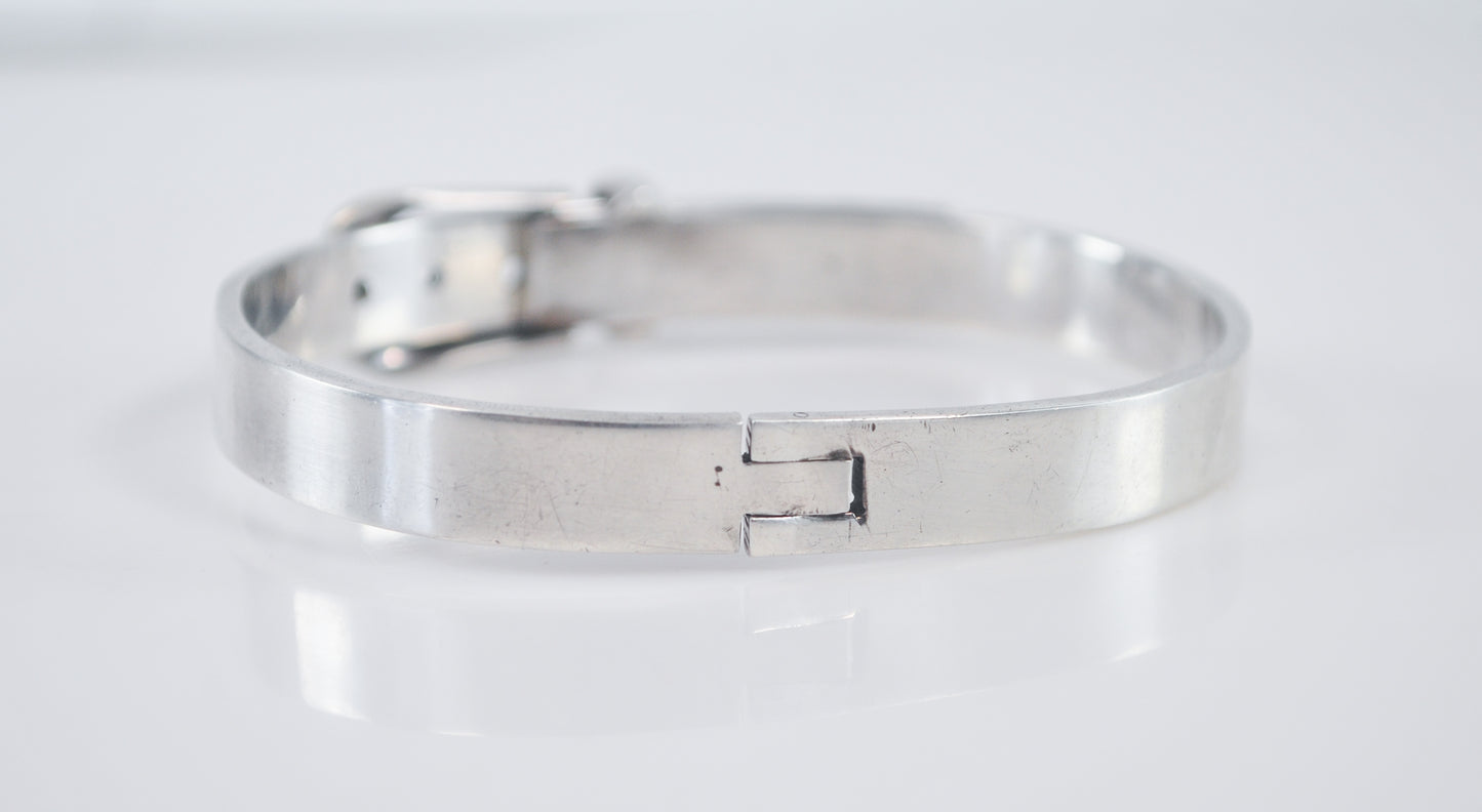 Vintage 925 Mexico Sterling Silver Buckle Bracelet