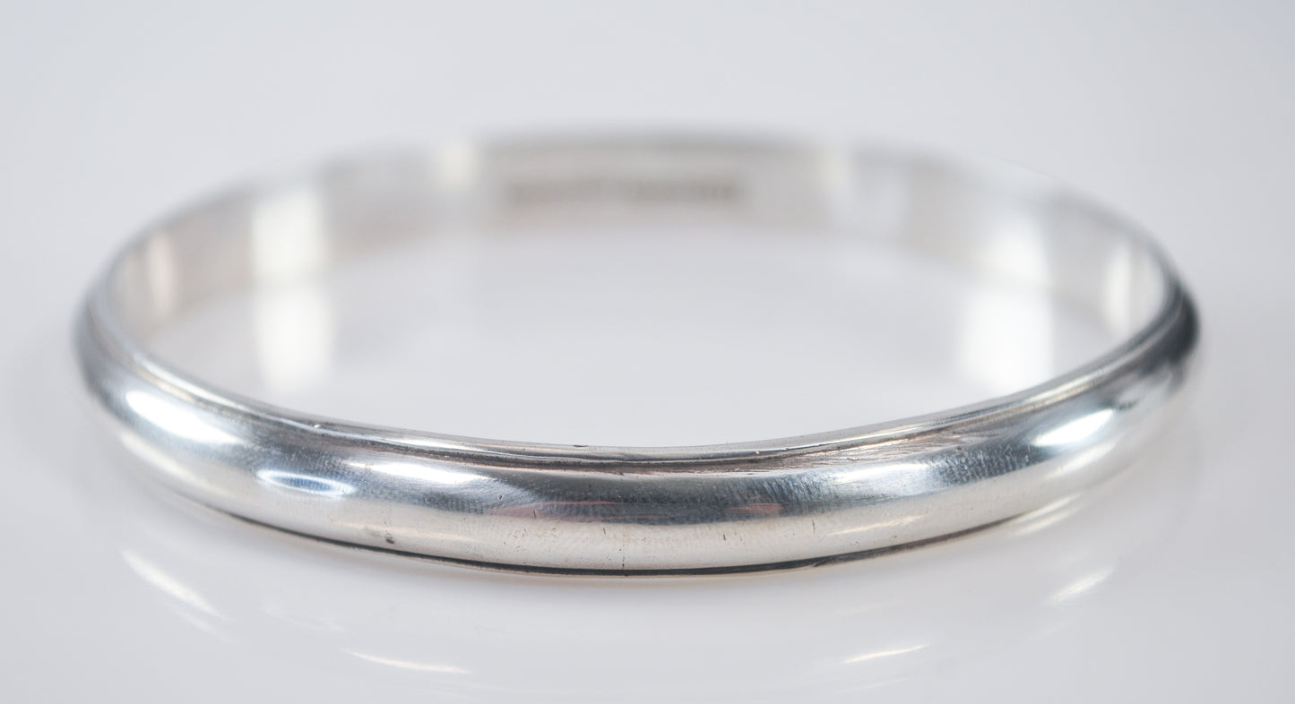 Heavy James Craig Colonial Williamsburg Handwrought Sterling Silver Bangle Bracelet