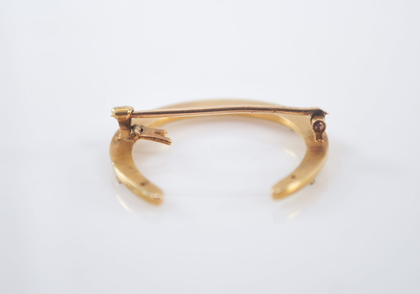 Antique 14K Gold Riker Brothers Horseshoe Brooch