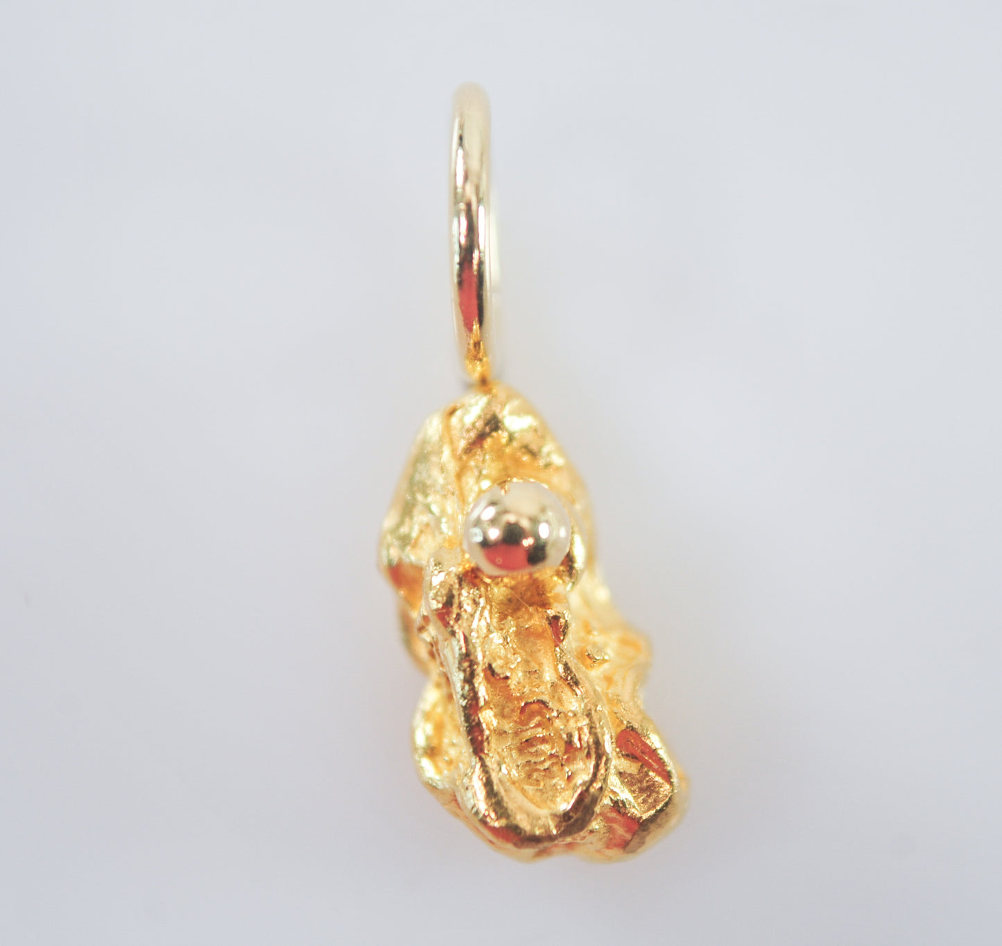 14K Gold Nugget Pendant