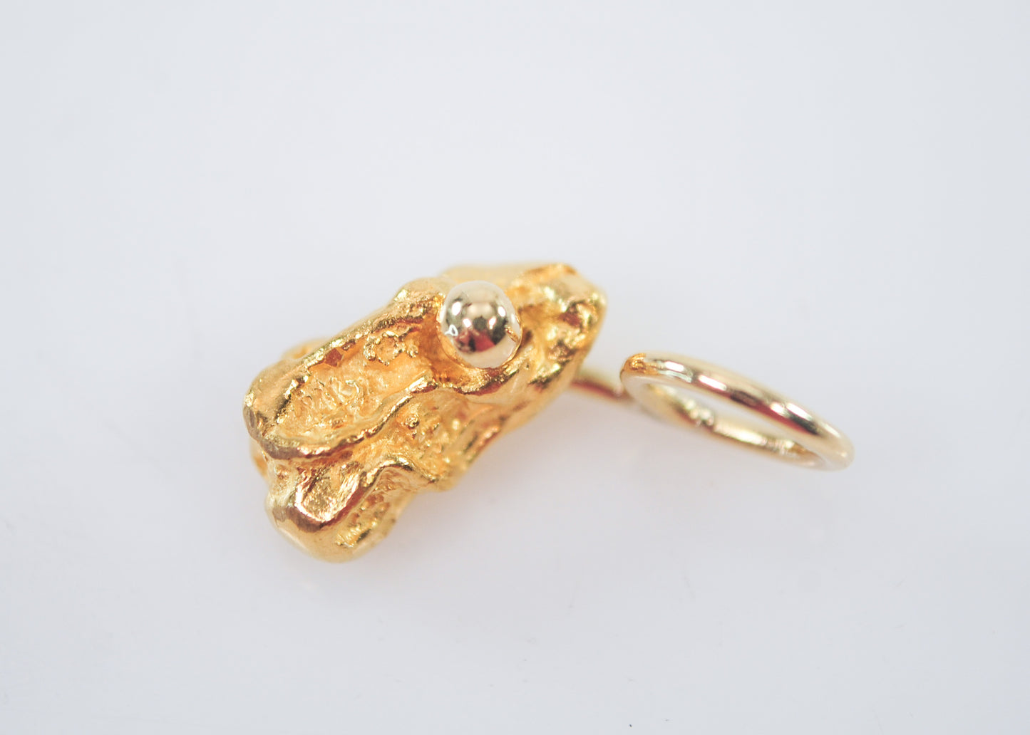 14K Gold Nugget Pendant