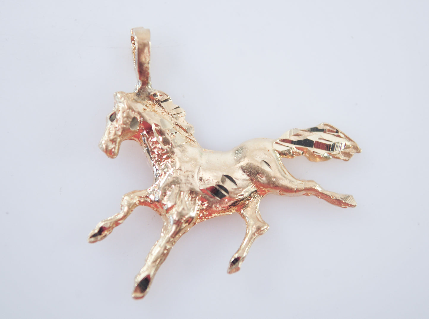 14K Gold Horse Charm Pendant