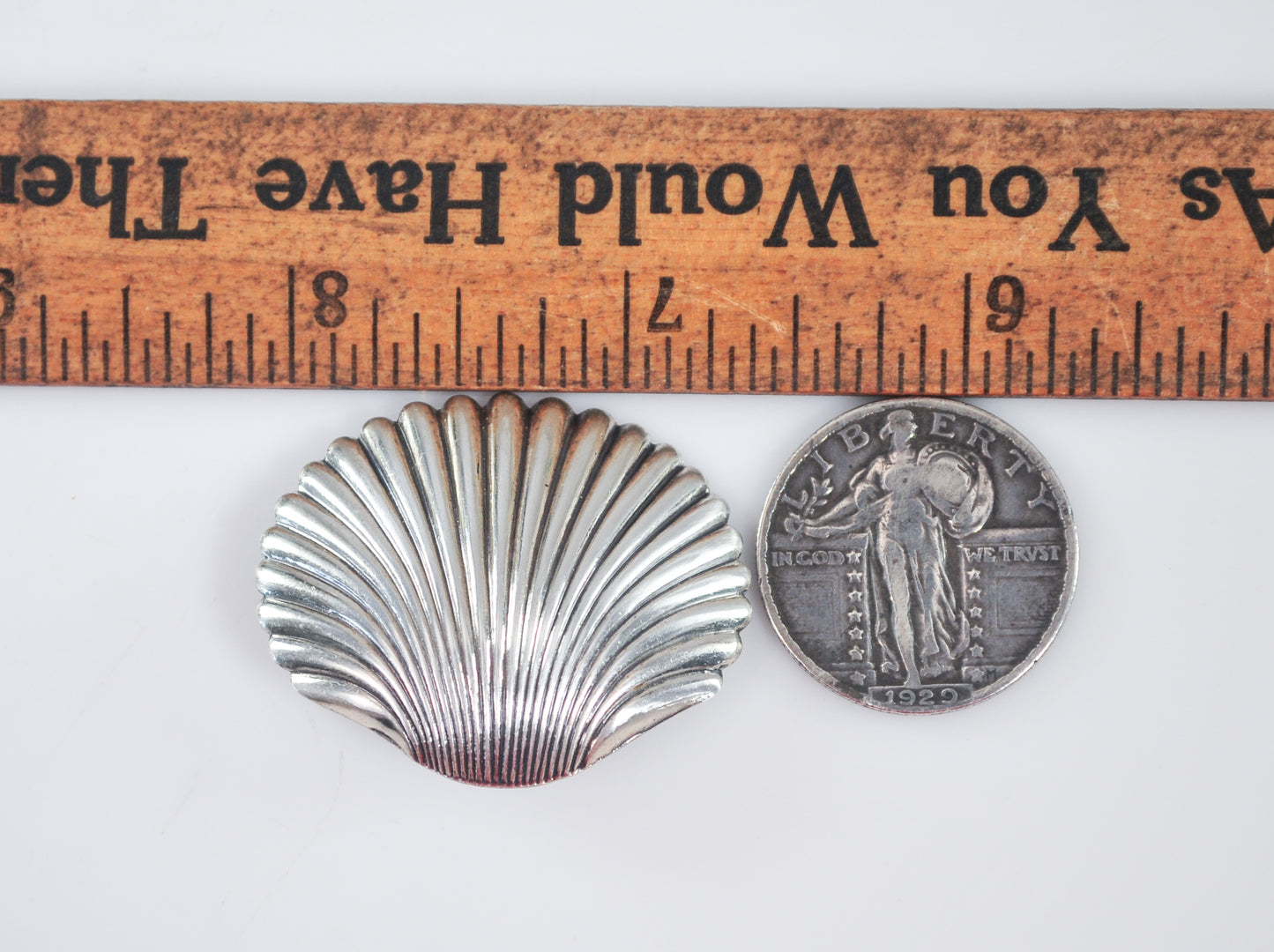 Vintage Beau Sterling Seashell Brooch