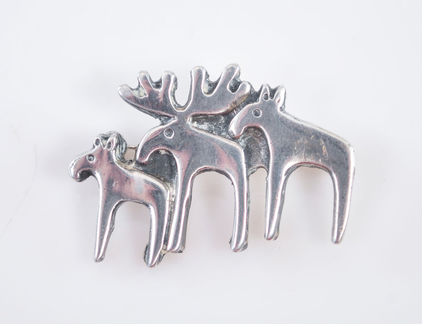 Sterling Silver Moose Brooch