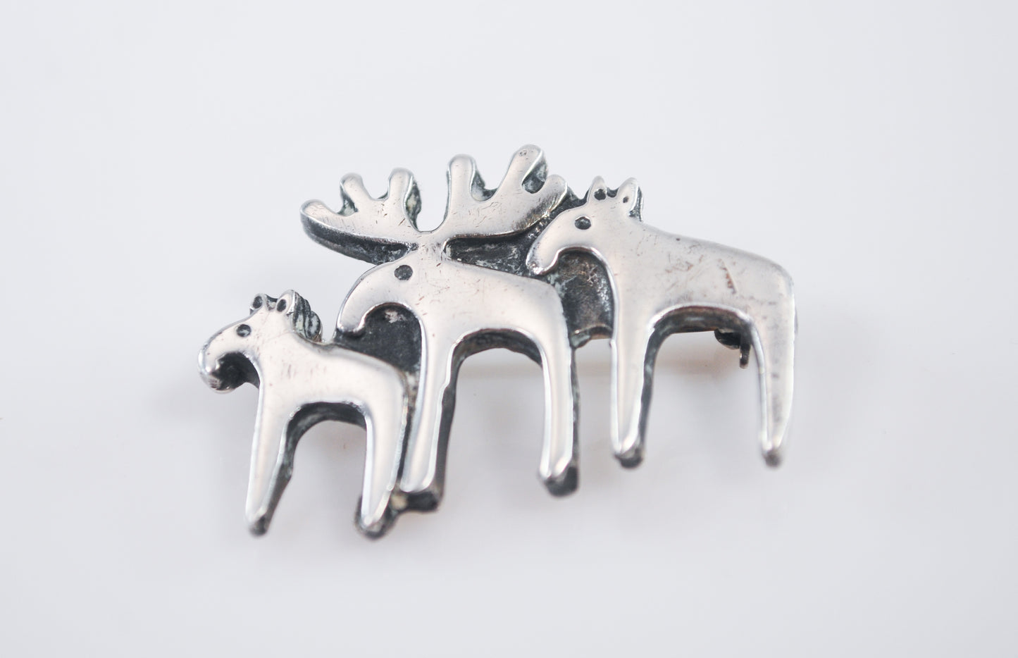 Sterling Silver Moose Brooch