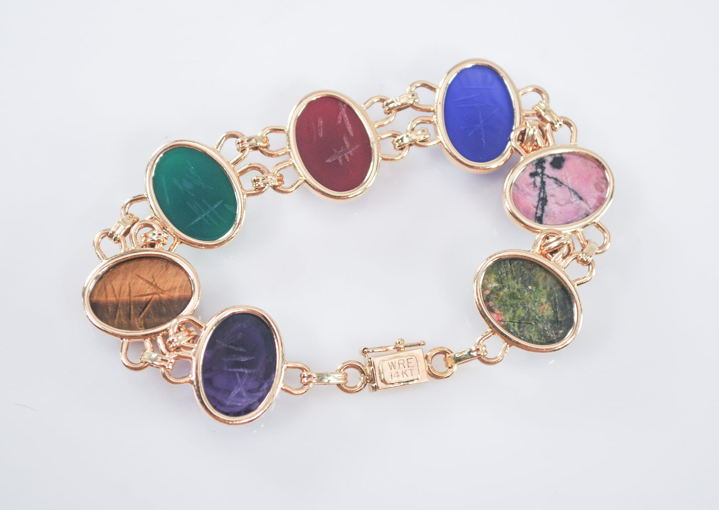 Vintage 14K Gold WRE Richards Scarab Bracelet