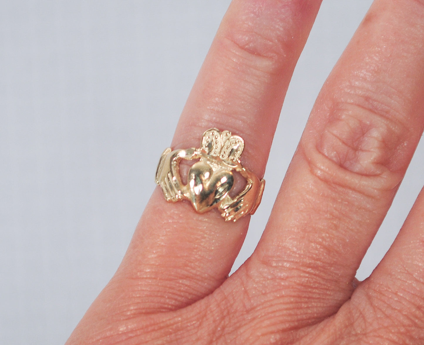 14K Gold Claddagh Ring