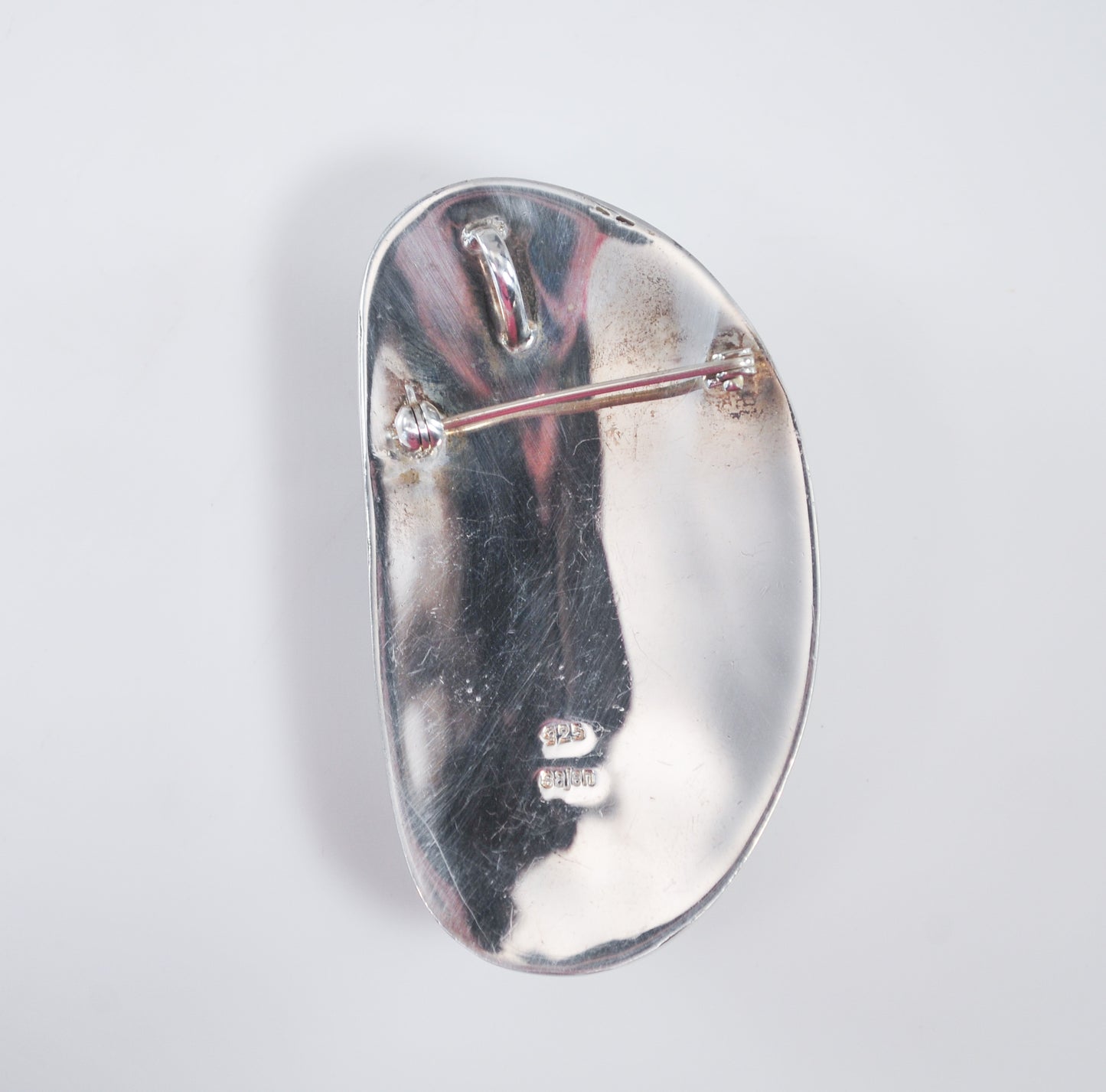 Large Sajen Sterling Silver Large Pietersite Brooch Pendant