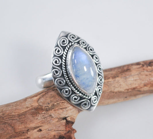 Doug Paulus Sterling Silver Moonstone Ring