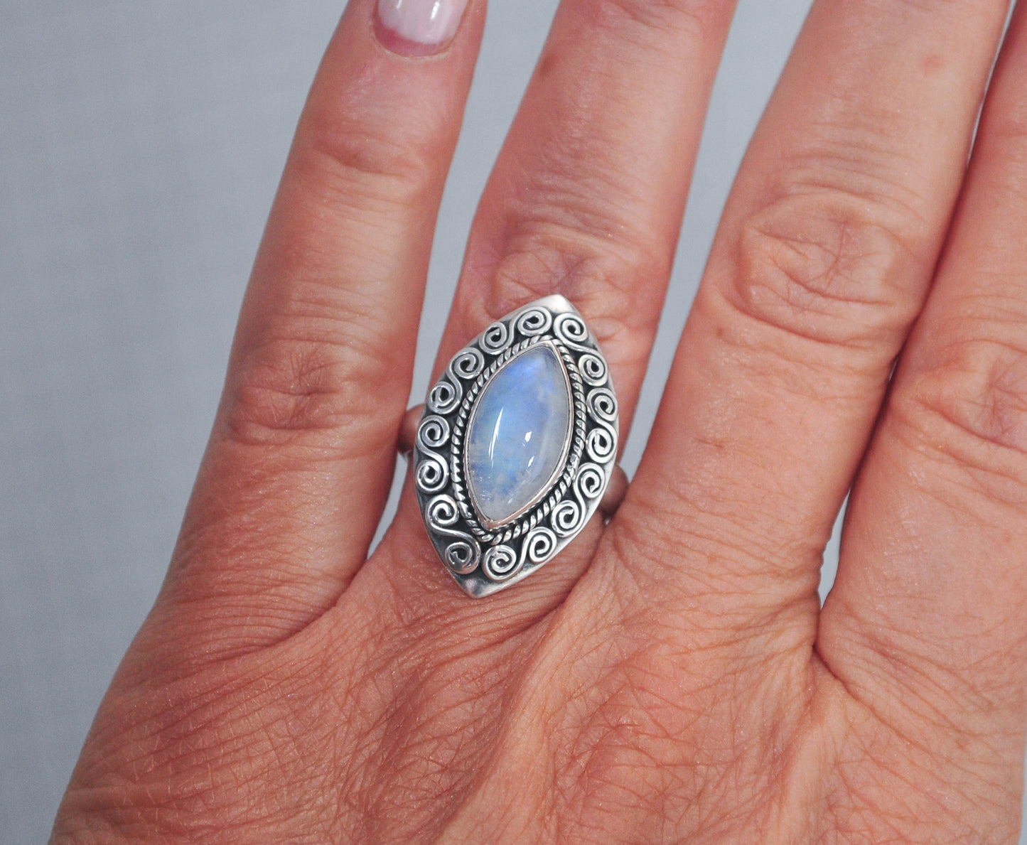 Doug Paulus Sterling Silver Moonstone Ring