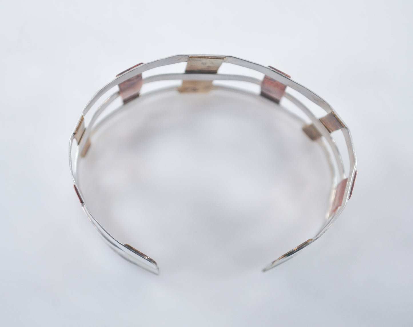 RLM Studio Wide Sterling Silver Copper Brass Cuff Bracelet