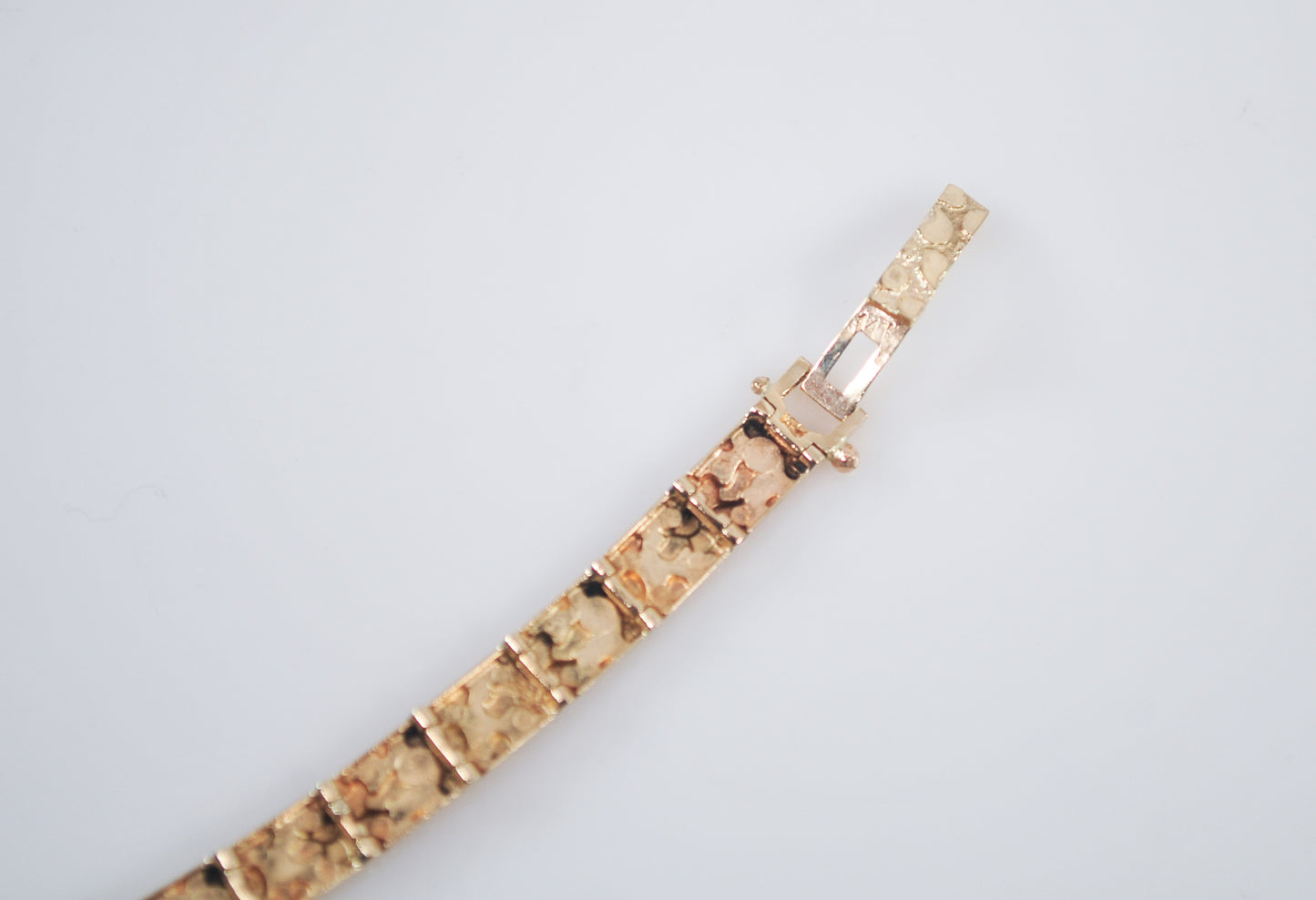 14K Gold Nugget Bracelet