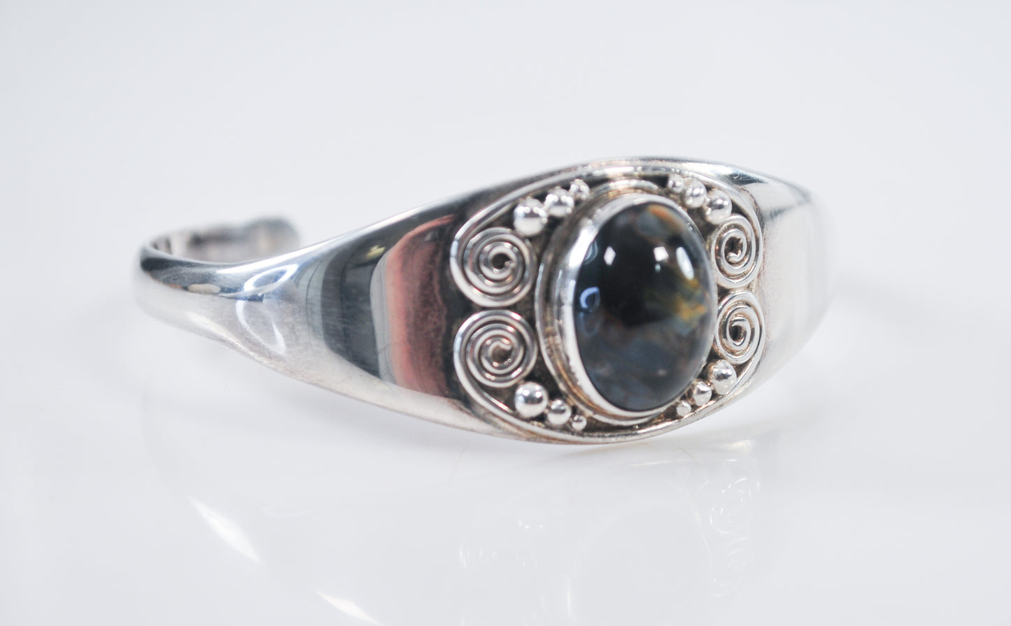 Sajen Sterling Silver Pietersite Cuff Bracelet