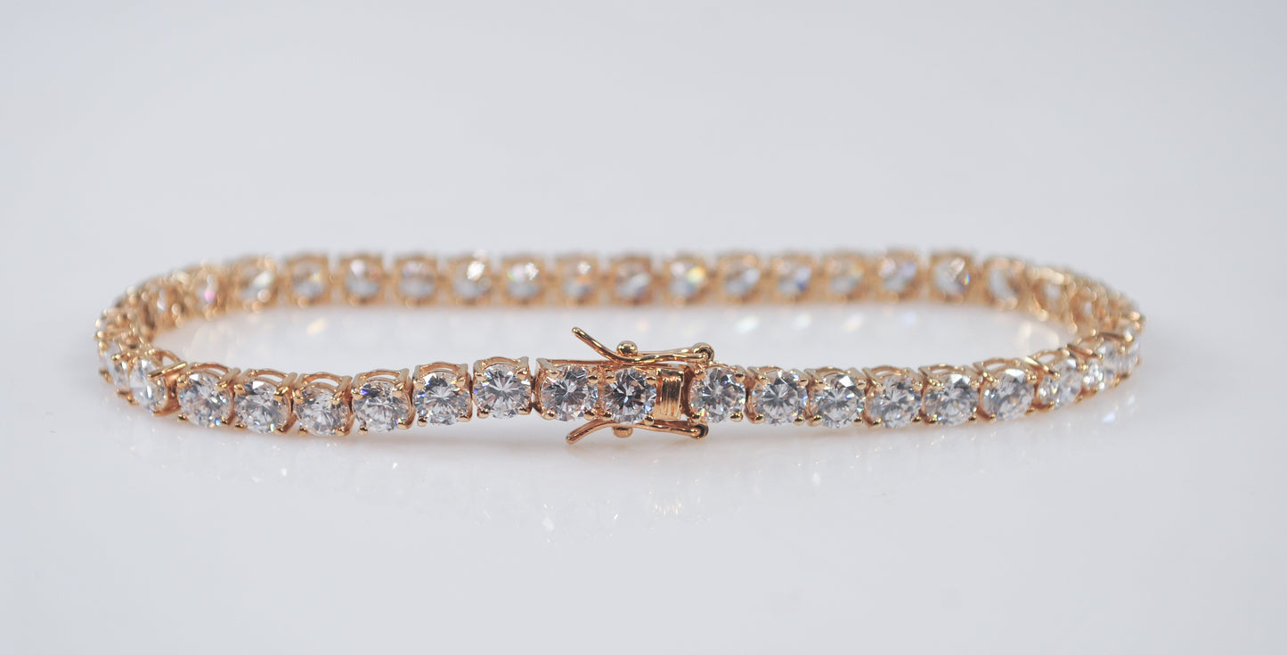 10K Gold CZ Tennis Bracelet