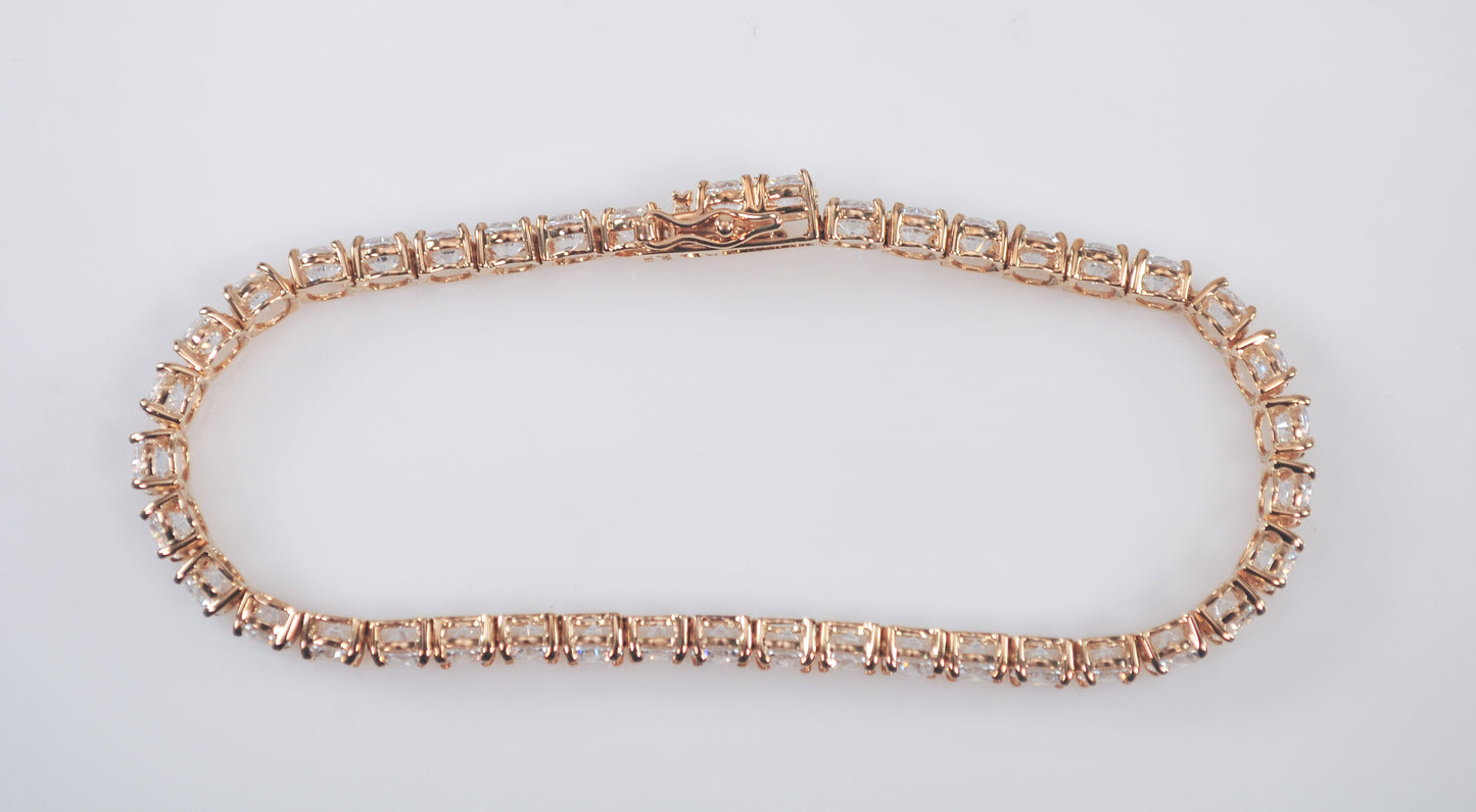 10K Gold CZ Tennis Bracelet