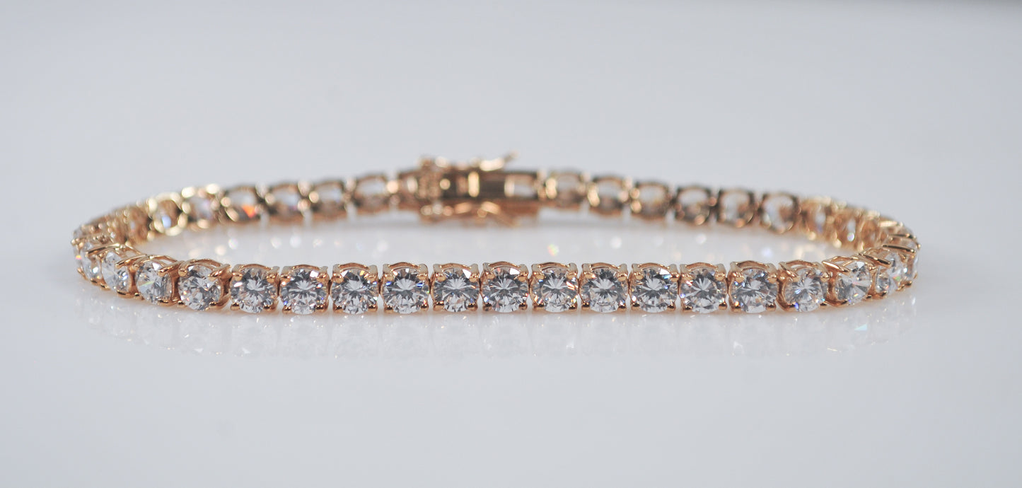 10K Gold CZ Tennis Bracelet