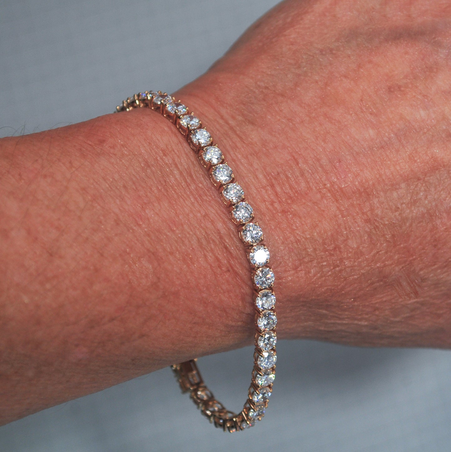 10K Gold CZ Tennis Bracelet