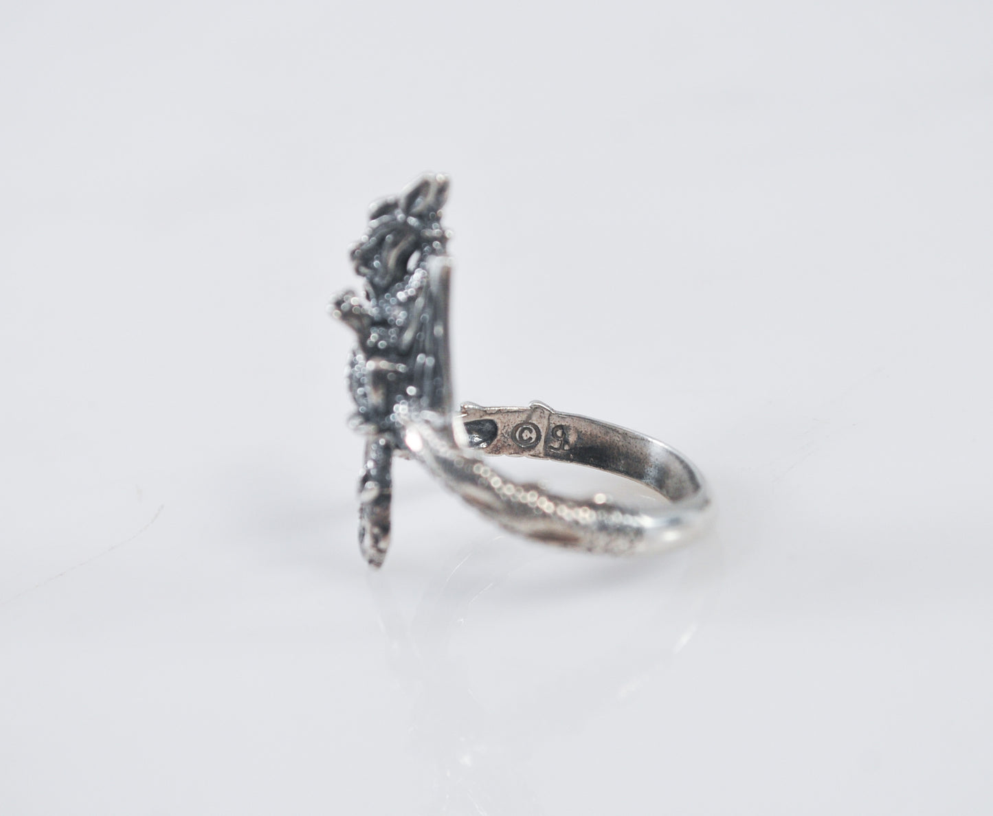 Shube Sterling Silver 3D Dragon Ring