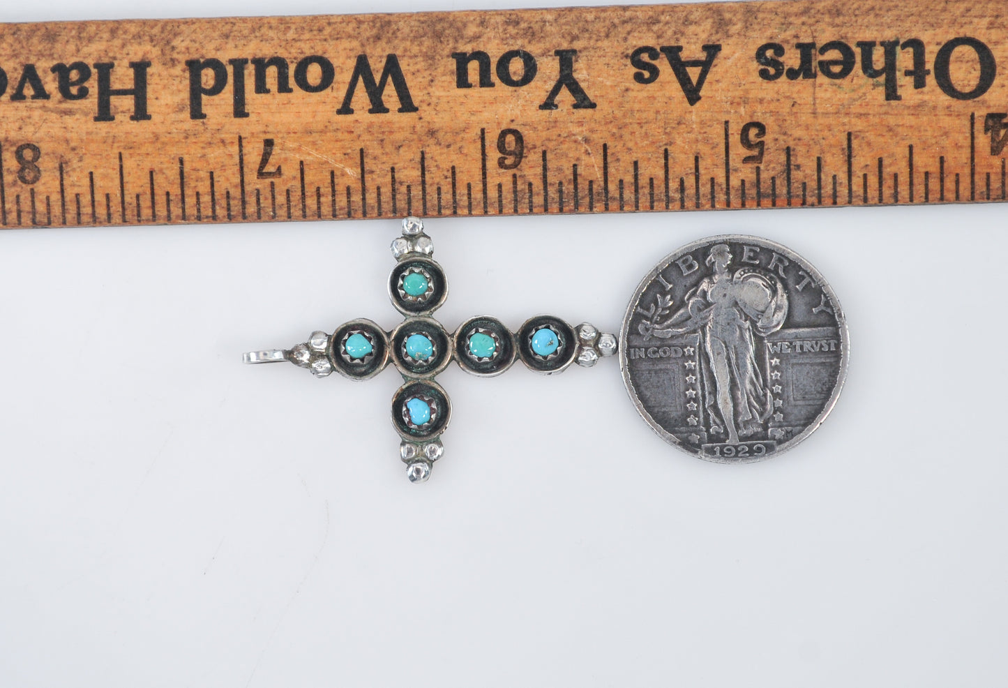 Zuni Turquoise Cross Pendant