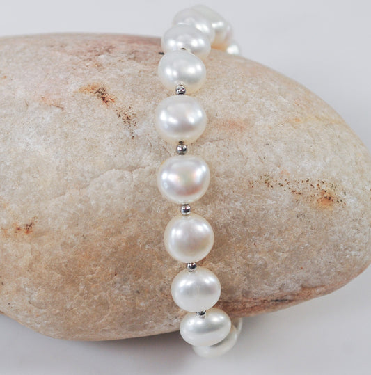 Sterling Silver Pearl Bracelet