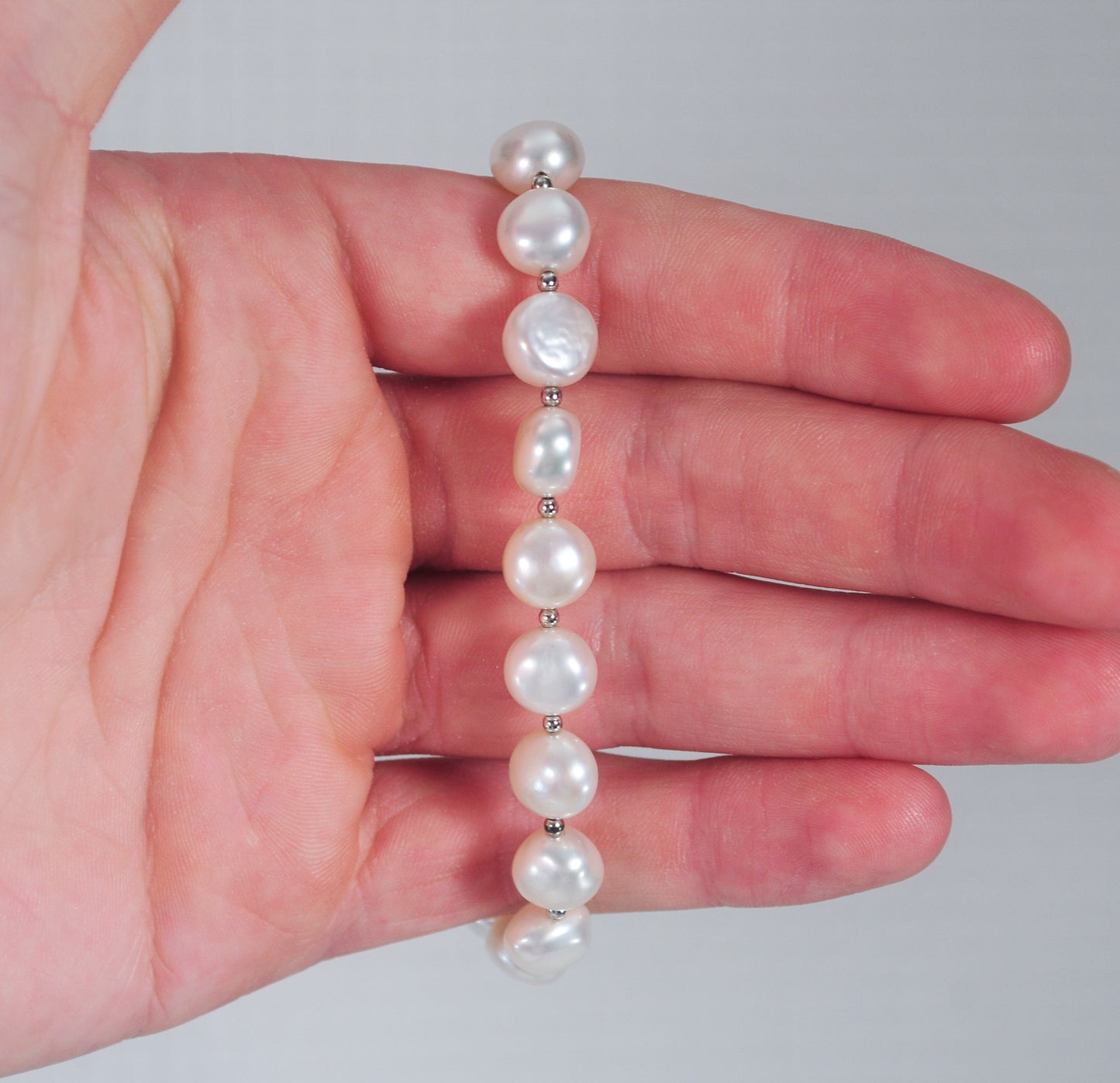 Sterling Silver Pearl Bracelet