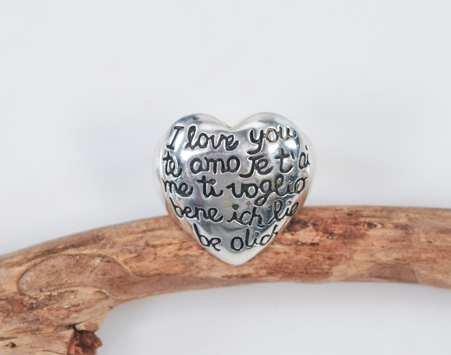 Barse 925 Sterling Silver "I Love You" Ring