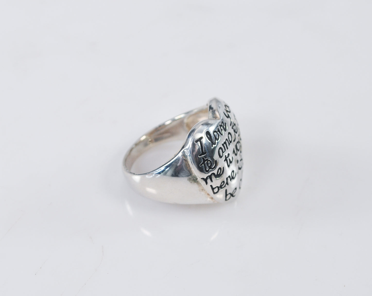 Barse 925 Sterling Silver "I Love You" Ring