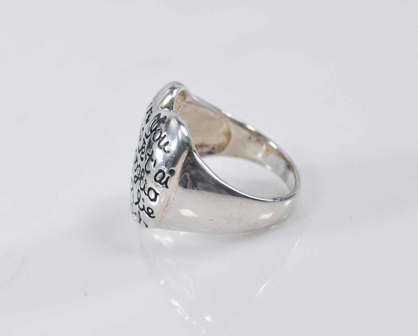 Barse 925 Sterling Silver "I Love You" Ring