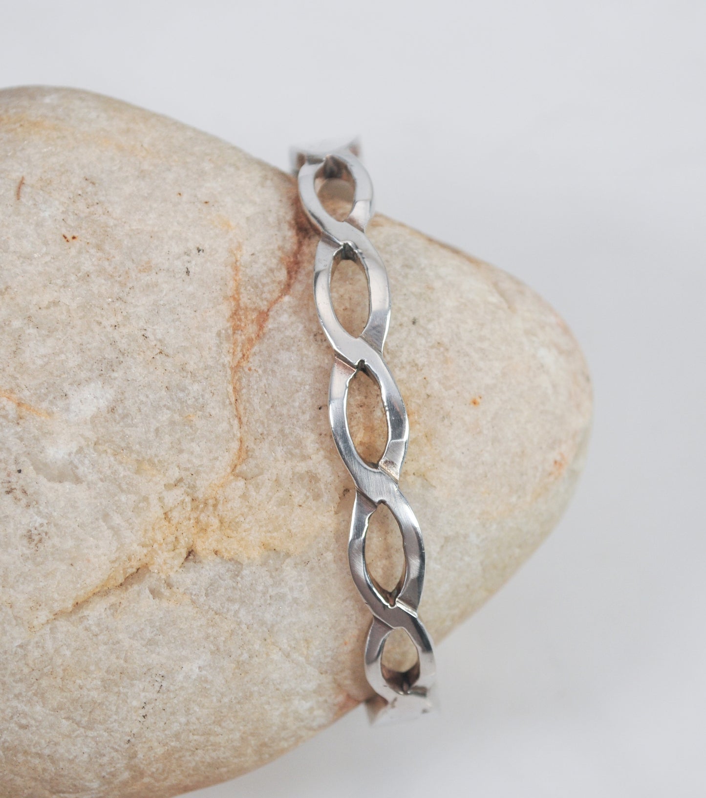 Sterling Silver Open Knot Cuff Bracelet