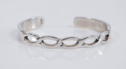 Sterling Silver Open Knot Cuff Bracelet