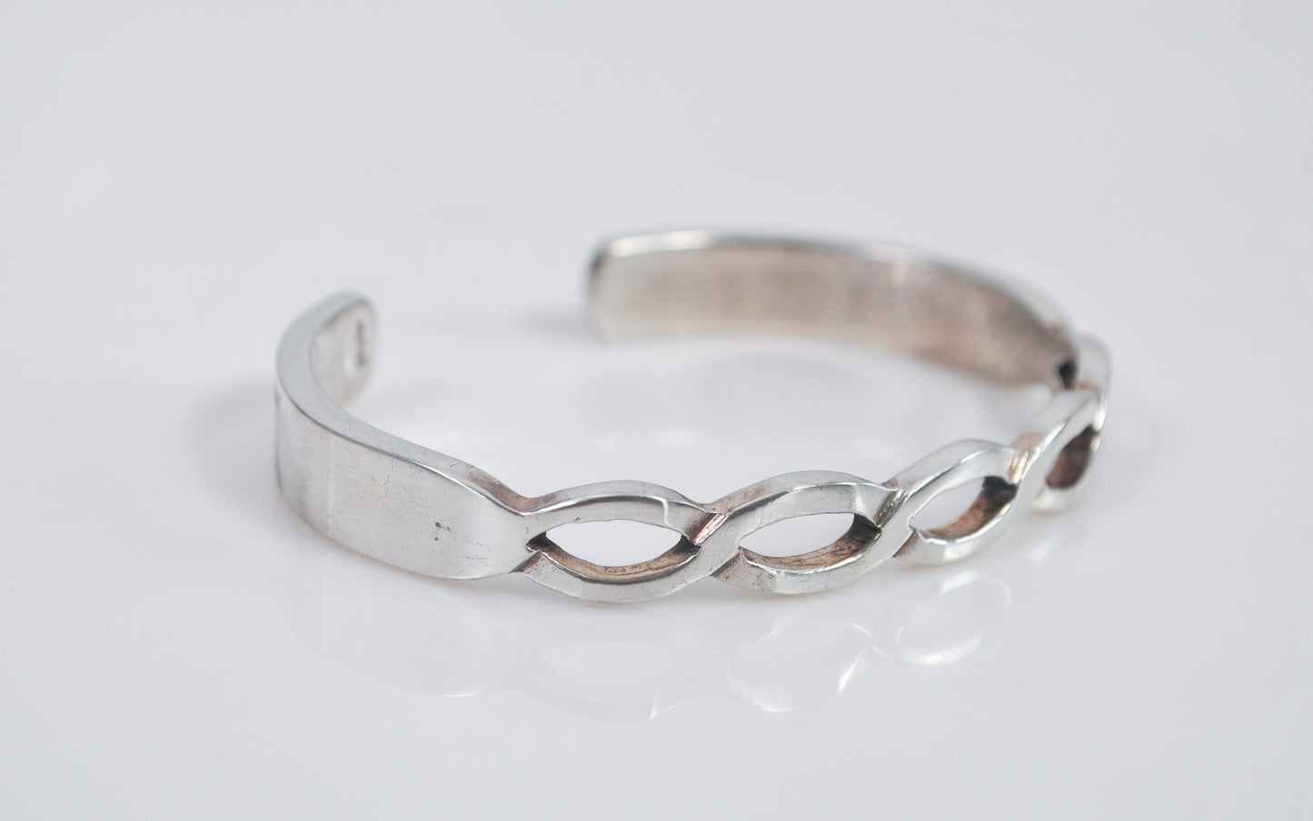 Sterling Silver Open Knot Cuff Bracelet