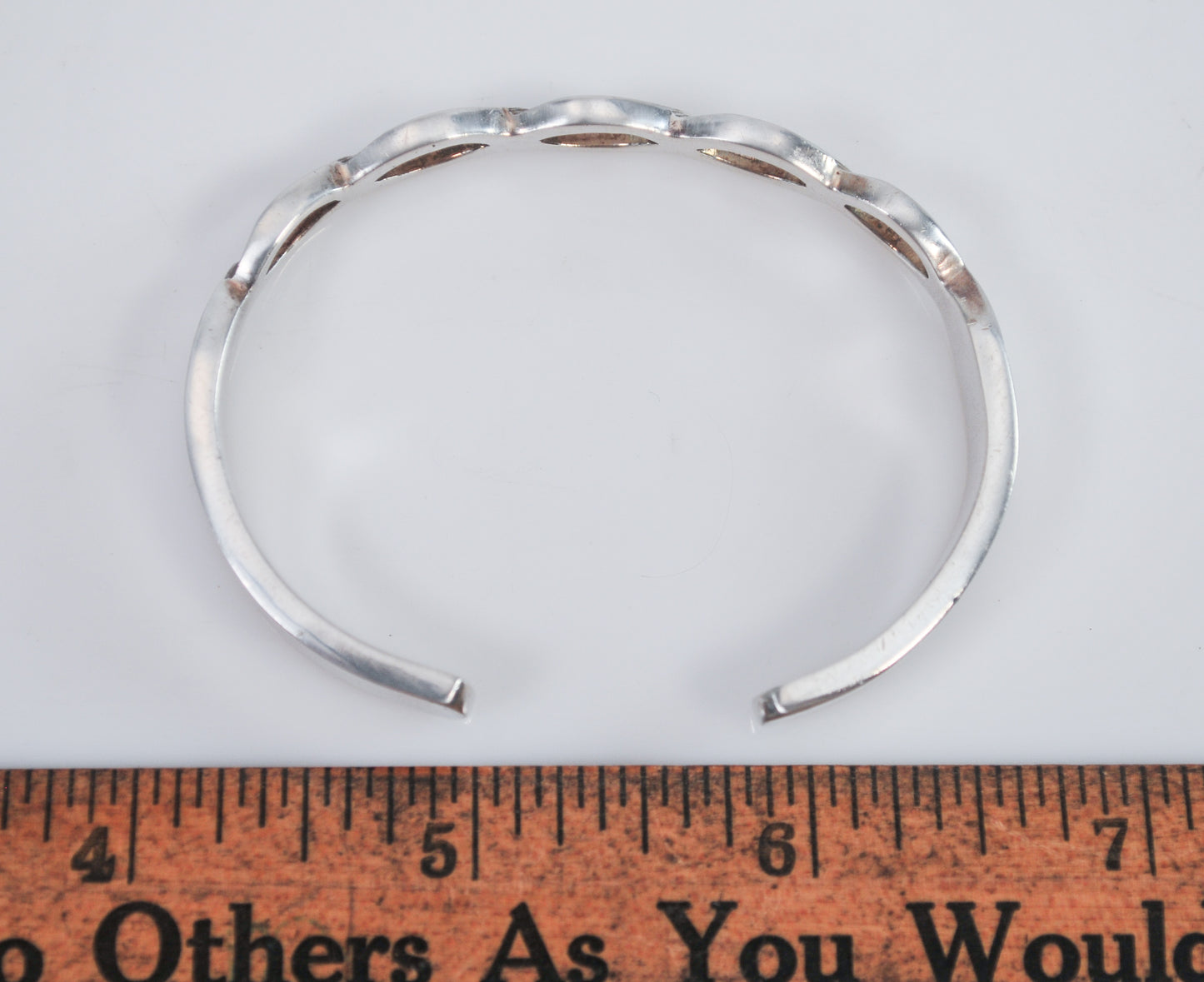 Sterling Silver Open Knot Cuff Bracelet