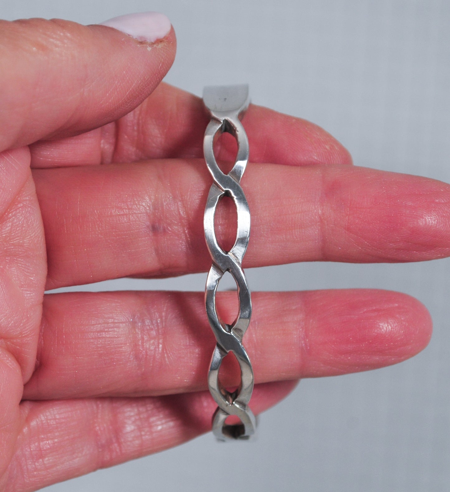 Sterling Silver Open Knot Cuff Bracelet