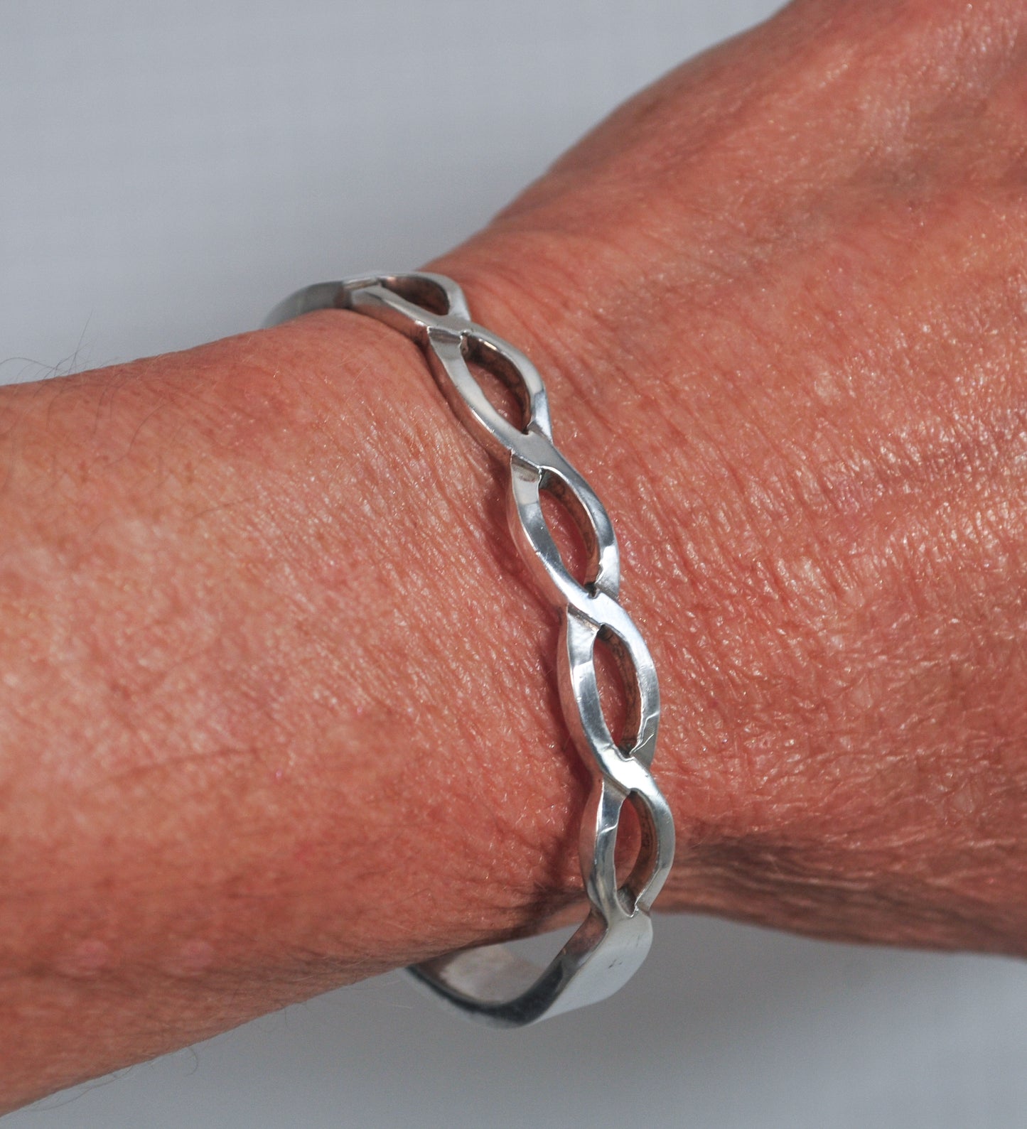 Sterling Silver Open Knot Cuff Bracelet