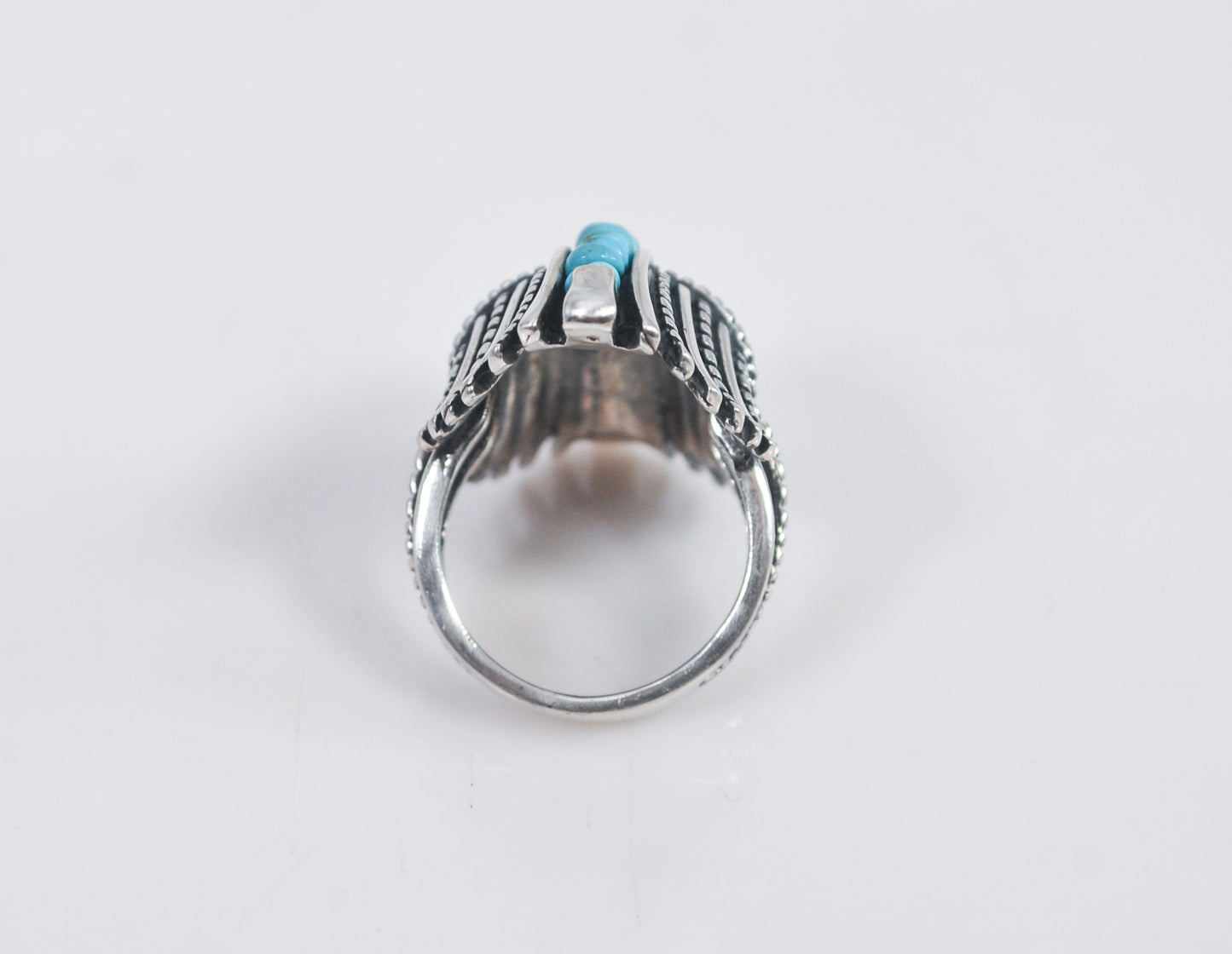 Large Relios Jennifer Nettles Sterling Silver Turquoise Ring