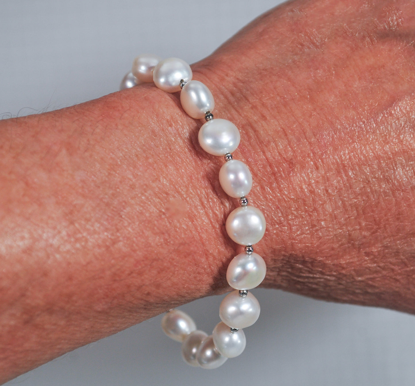 Sterling Silver Pearl Bracelet