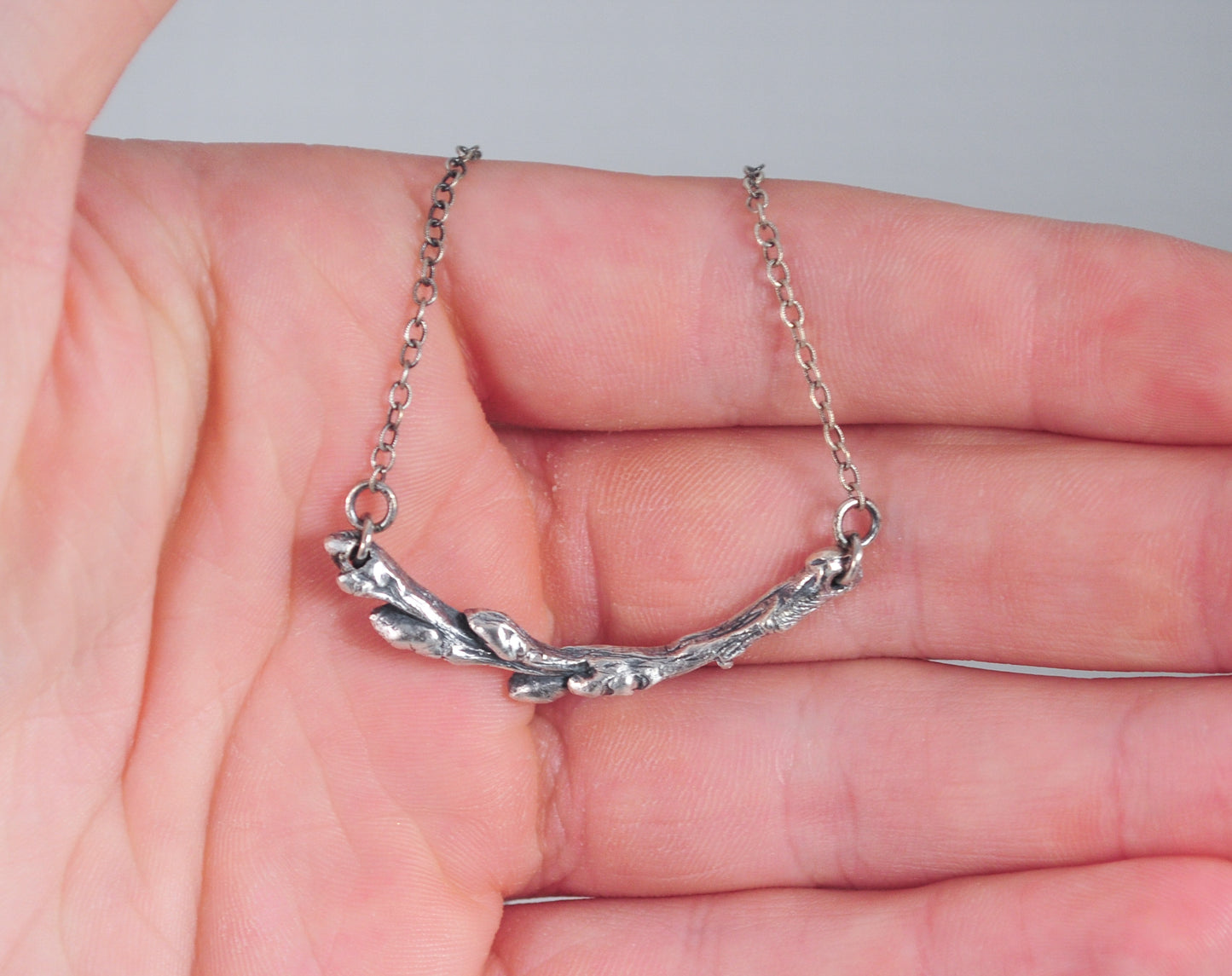 Vintage 925 Sterling Silver Natural Branch Necklace