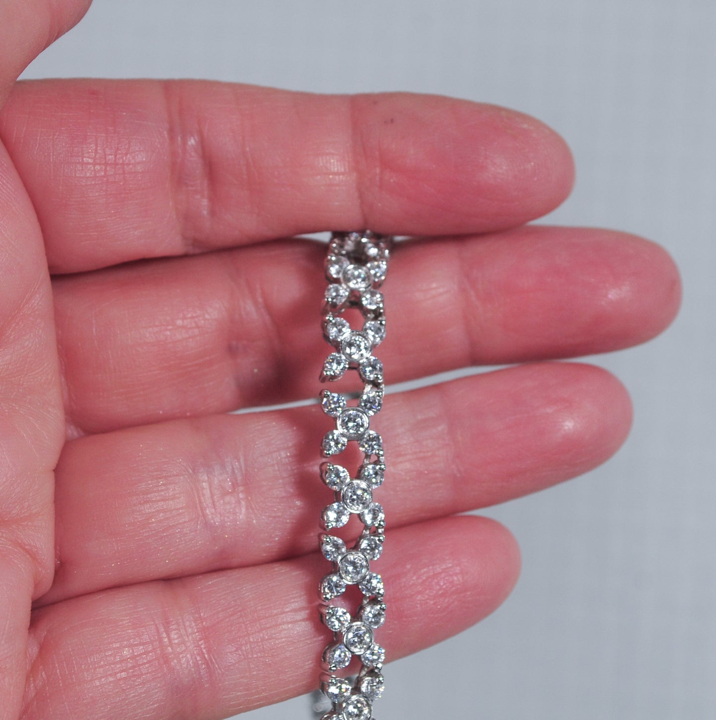 Sterling Silver CZ Tennis Necklace