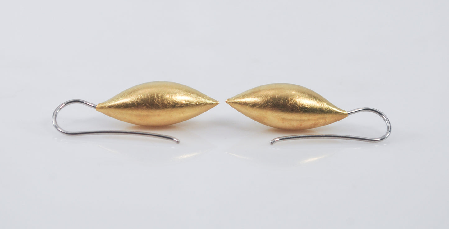 Designer 18K Gold Cocoon Earrings