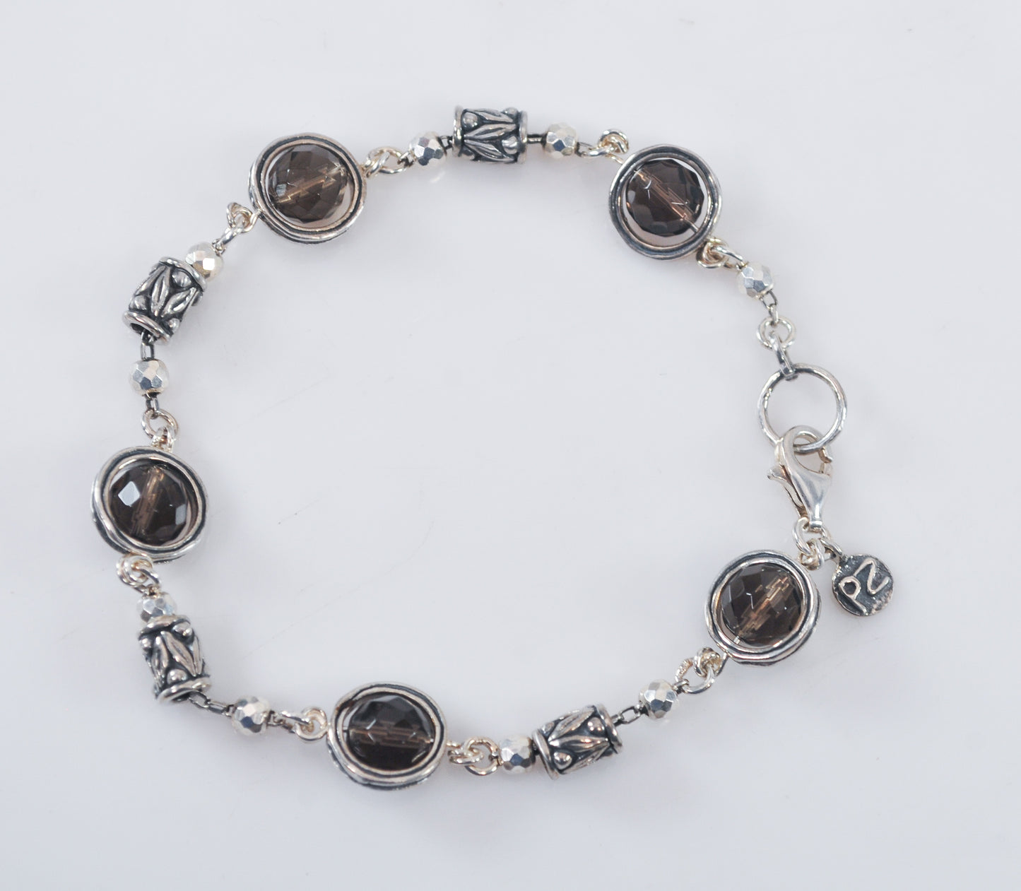 Or PAZ Creations Sterling Silver Smoky Quartz Bracelet