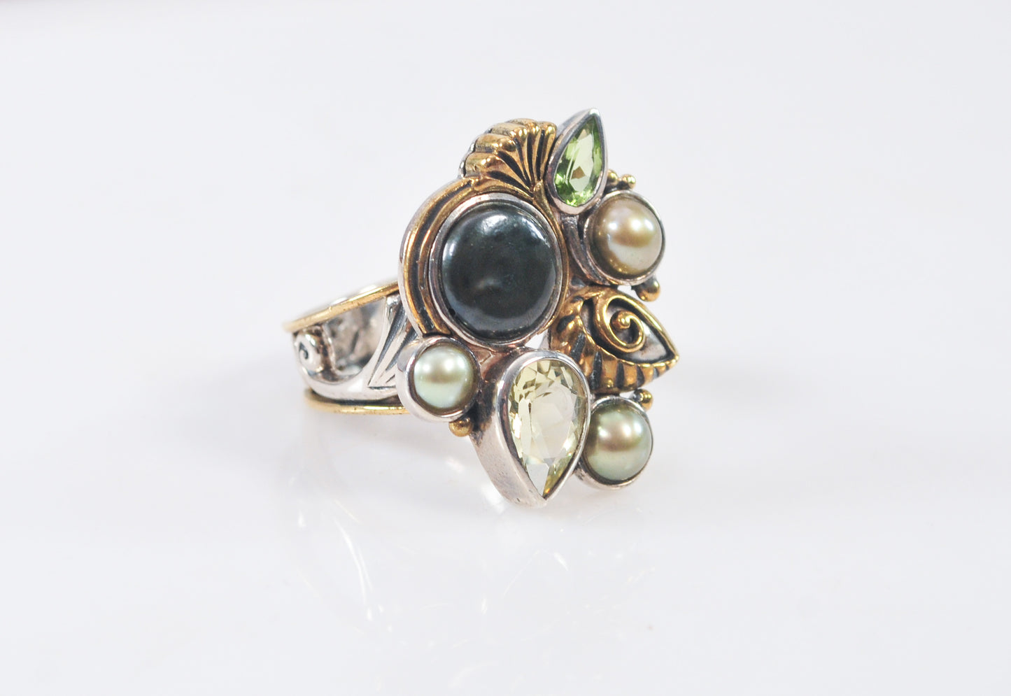 Chunky Dream 925 Bronze Multi-Stone Ring