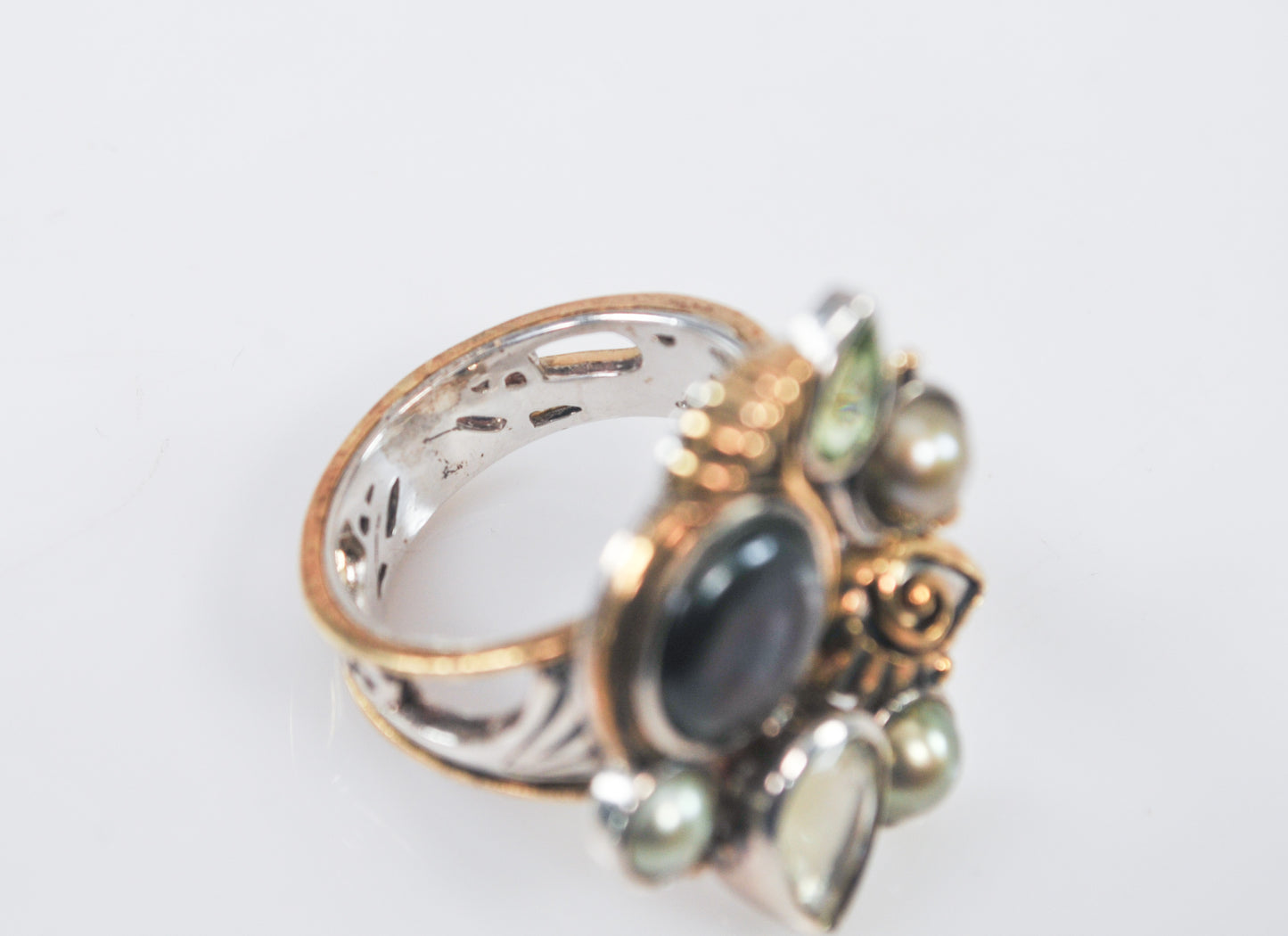 Chunky Dream 925 Bronze Multi-Stone Ring