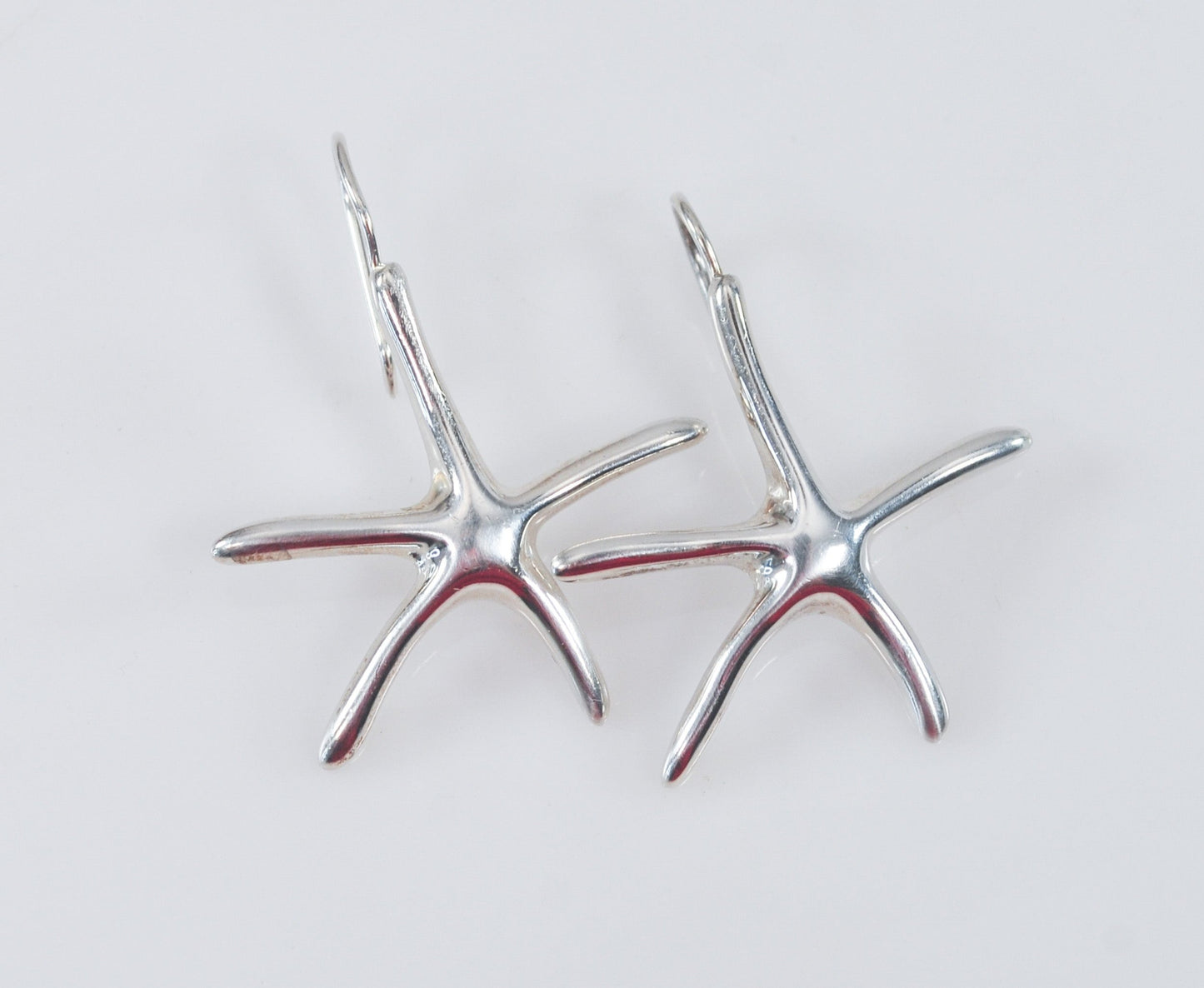 Signed Sterling Silver Starfish Earrings