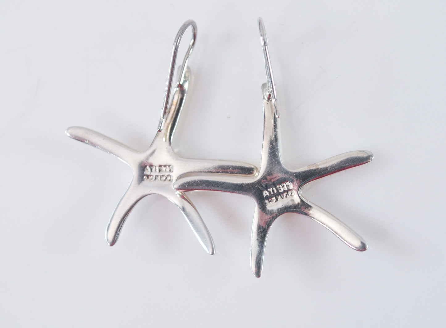 Signed Sterling Silver Starfish Earrings