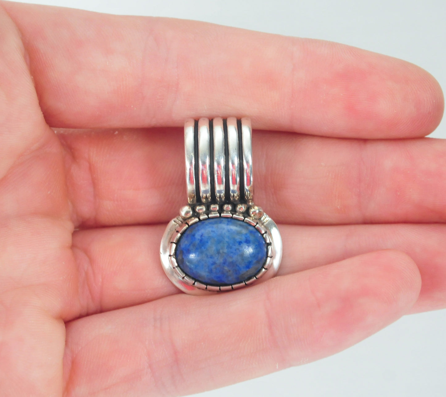 Carol Felley Sterling Silver Denim Lapis Pendant