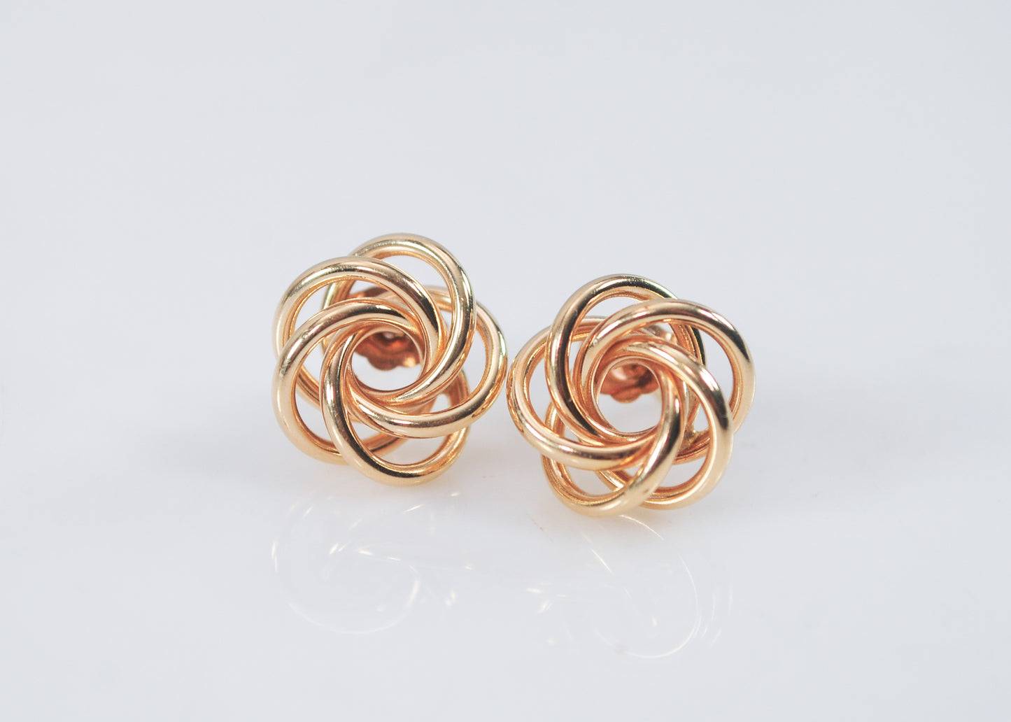 14K Gold Knot Stud Earrings